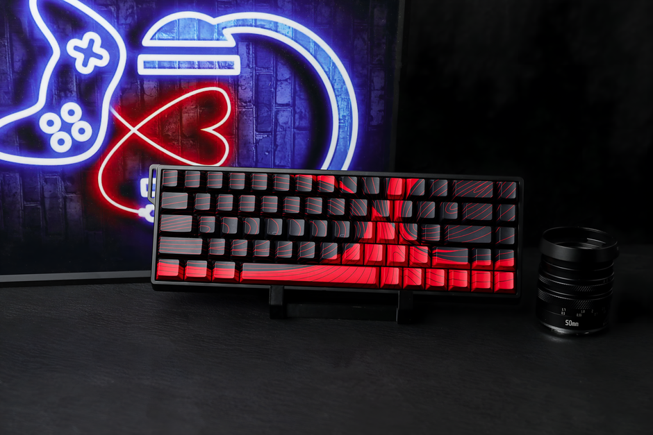 Teclado Mecánico Aula WIN68HE MAX Eng 65%, Black/Red, Switch Magnetico Wingchun | 380-AU-W68HEM1EN7 11 teclado aula win68he max landing 6